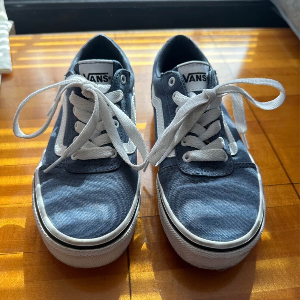 Vans Kids Blue and White Sneakers